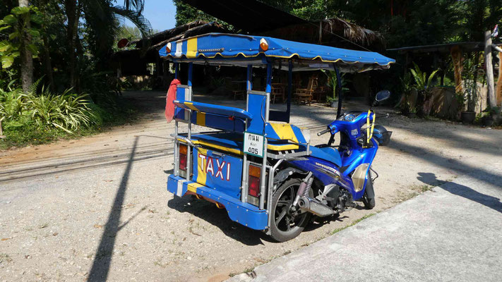 Ein kleineres Tuk Tuk (Moped)