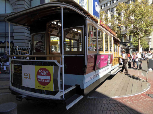 Cable Car beim Wenden