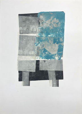 moble_2 . estampació + collage . 33x46 cm.