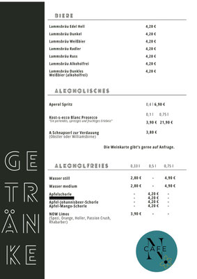 Getränke im Café N.