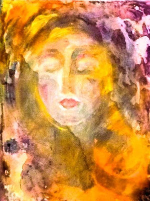 Maria-Magdalena Original und Fotoleinwand