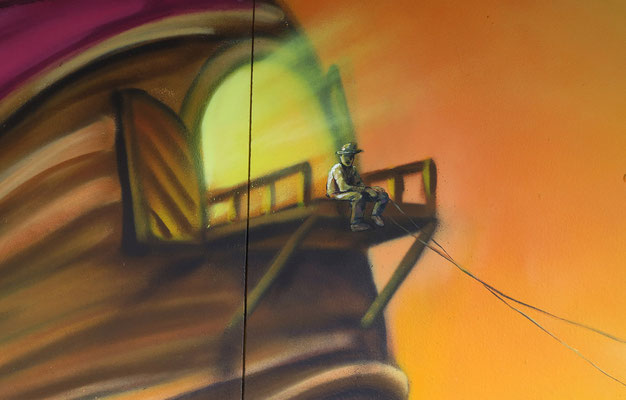 Wandgestaltung für Simo Immobilen, Zürich Neugasse, 2014