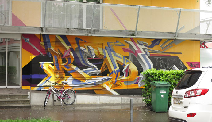 Wandgestaltung für Simo Immobilen, Zürich Neugasse, 2014