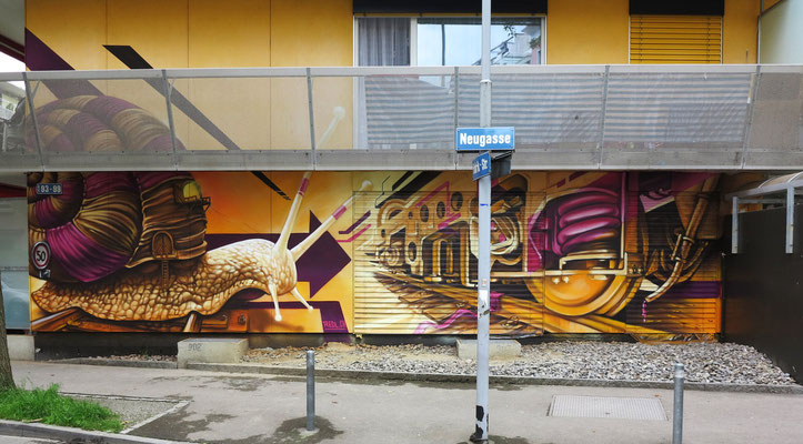 Wandgestaltung für Simo Immobilen, Zürich Neugasse, 2014