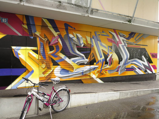 Wandgestaltung für Simo Immobilen, Zürich Neugasse, 2014