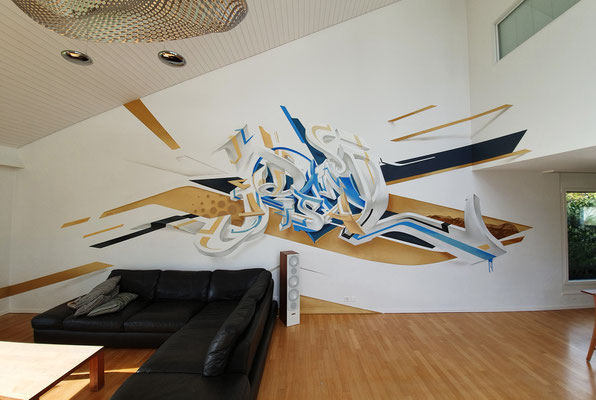 Letter Constructions for a privat Client in the living room