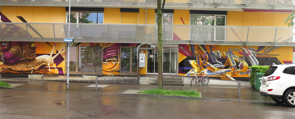 Wandgestaltung für Simo Immobilen, Zürich Neugasse, 2014