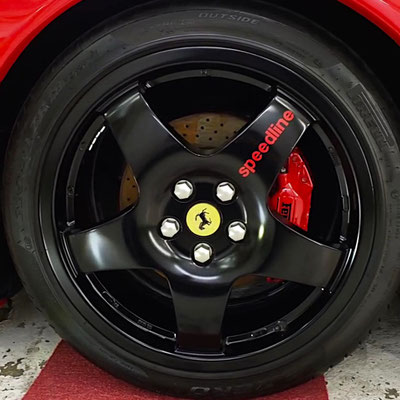 フェラーリF355のチャレンジホイールのコーティング