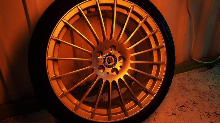 アルピナD5s 純正ホイールのコーティング