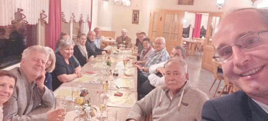 Herzlicher Empfang am ersten Abend im Gasthaus Fährmann