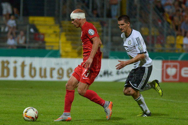 SV Elversberg - FC Augsburg 1:3 n.V. / DFB-Pokal / © Fotograf: Karsten Lauer