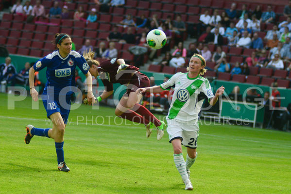 DFB Pokal Finale der Frauen 2013; VfL Wolfsburg gegen Turbine Potsdam, © Karsten Lauer 