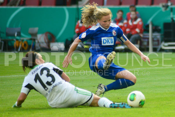 DFB Pokal Finale der Frauen 2013; VfL Wolfsburg gegen Turbine Potsdam, © Karsten Lauer 