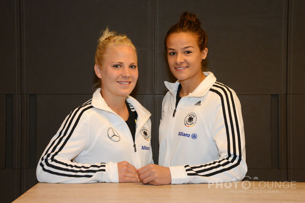 Lena Lotzen und Leonie Maier beim Fotoshooting im Hilton Hotel in München. © Karsten Lauer