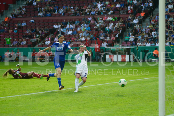 DFB Pokal Finale der Frauen 2013; VfL Wolfsburg gegen Turbine Potsdam, © Karsten Lauer 