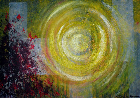 Kuhamasisha - Mixed Media auf Holz