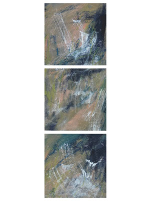 Earth Collection - Mixed Media auf Papier - je 13x13cm - VERKAUFT 