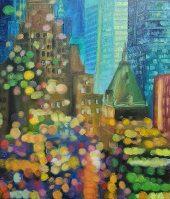 Subtractive City - Öl auf Leinwand - 40x50cm