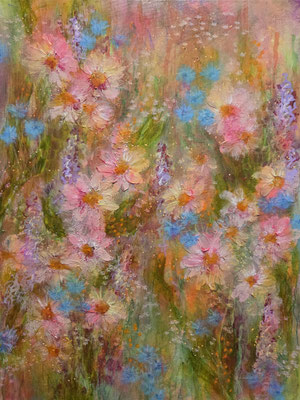 Frühlingserwachen - Mixed Media auf Leinwand - 30x40cm 