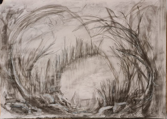 Abstract Landscape - Graphit auf Papier