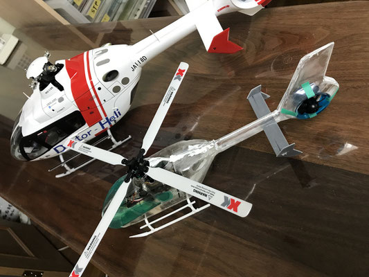 1/18のEC135と大きさ比較