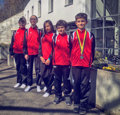 Les gymnastes du club en lice samedi 30 mars: Chloé, Pauline, Nonoca, Ruben et Théo