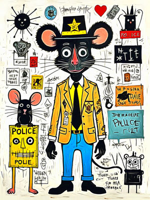 "Mouse Police" - 60 x 80 cm
