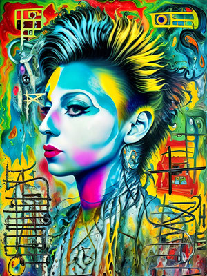 "Lady Gaga" - 60 x 80 cm