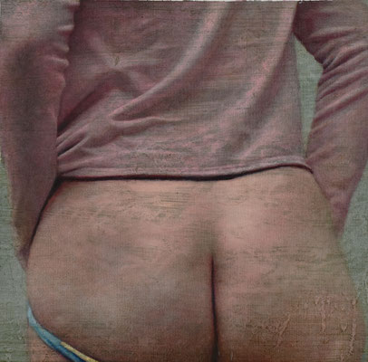 "Bottom" oil on canvas, 20x20cm, 2022