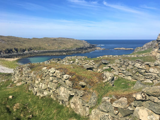 Gearrannan: das Blackhouse Village, Blick auf die Bucht