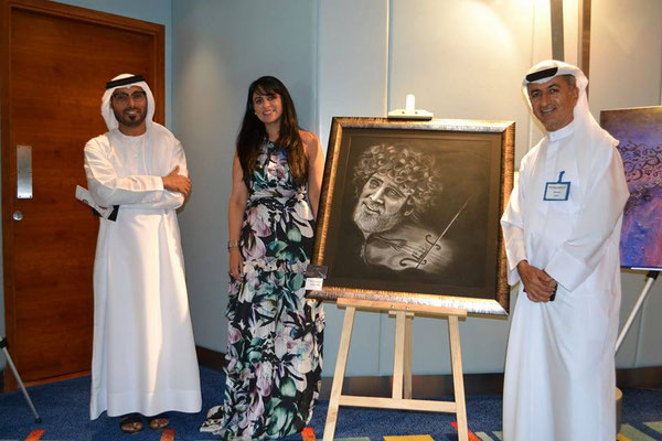 My artist friends Ahmed Alfalasi, Manisha Bhardwaj and Ahmed Rukni