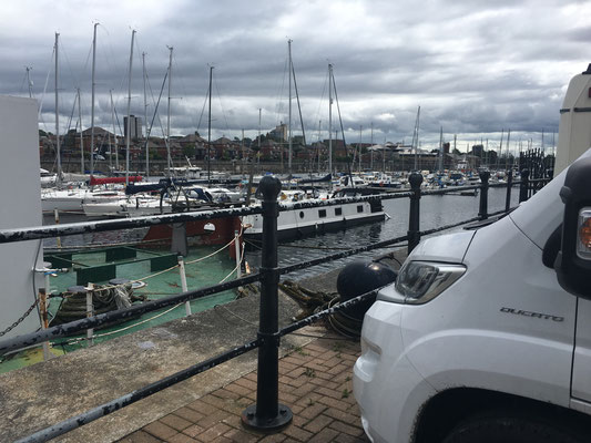 Unser Platz am Yachthafen