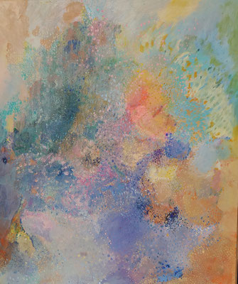 Cosmos d'Avril 2024  huile sur toile 120X100cm