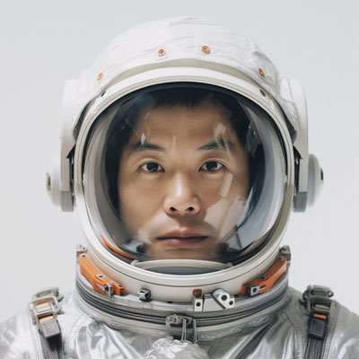 宇宙服を着た男性