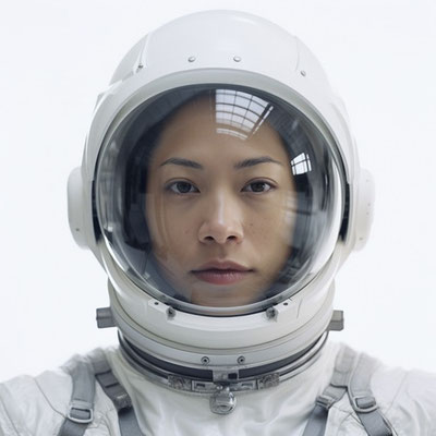 宇宙服を着た女性