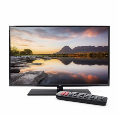 最新のテレビとリモコン