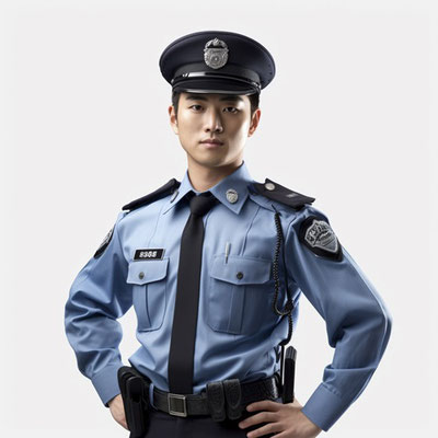 警察官の男性(上半身)