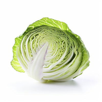 半分にしたキャベツ