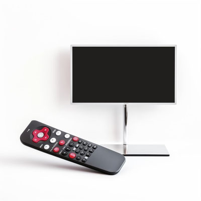最新のテレビとリモコン