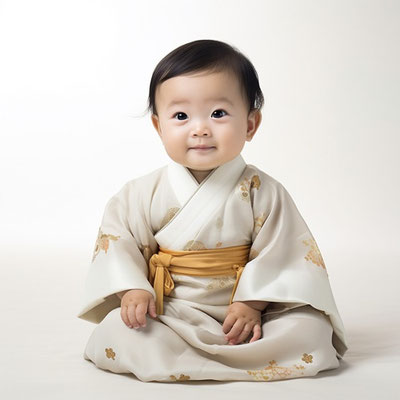 着物を着た赤ちゃん(男の子)