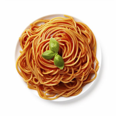 上から見たパスタ