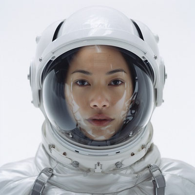 宇宙服を着た女性