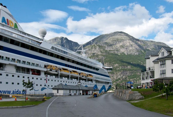 Kreuzfahrer im Eidfjord - Norwegen