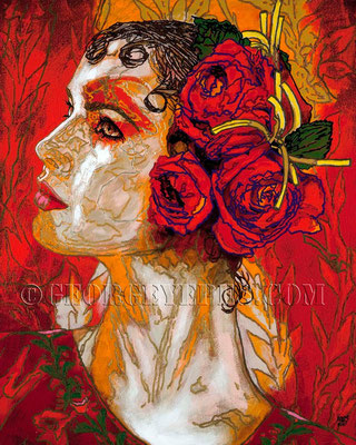 A Rose by any Other Name ©2010, Acrylic on Canvas, Dimensions 24" w x 30" h, Private Collection