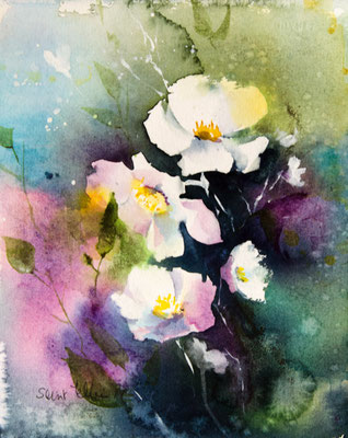 Fleurs à l'aquarelle par Martine SAINT ELLIER