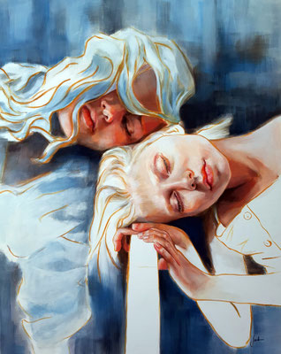 Öl auf Leinwand, ohne Titel, 100 x 80 cm