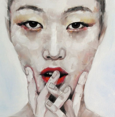 Öl auf Leinwand, ohne Titel, 30 x 30 cm