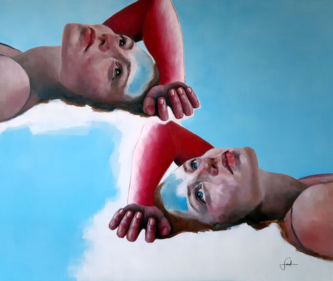 Öl auf Leinwand, ohne Titel, 100 x 120 cm