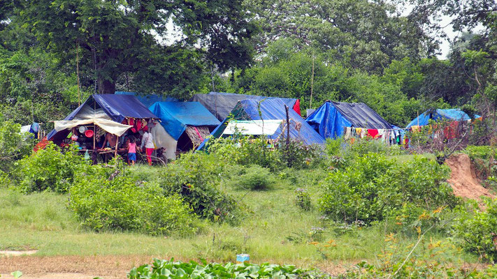 Slum in der Nähe von Choeung Ek südlich von Phnom Penh