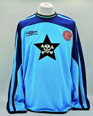 Saison 2001/2002 - 3. Liga - Regionalliga Nord - Trikot, Torwarttrikot, matchworn, Nr. 1, Tobias Koch, Umbro, Die Toten Hosen